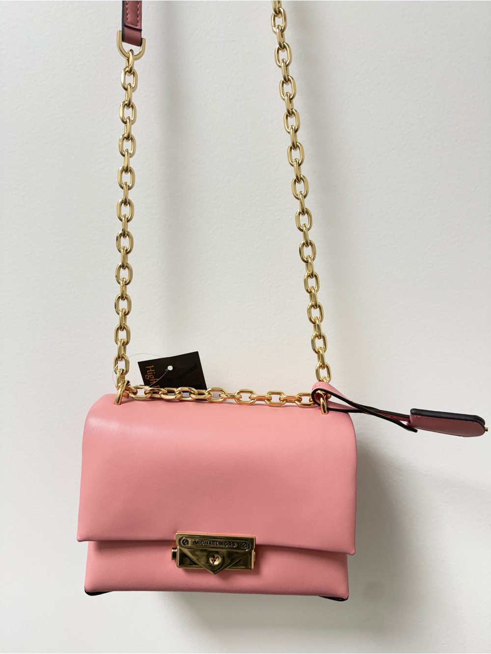Michael Kors Pink Crossbody Bag with Gold Chain